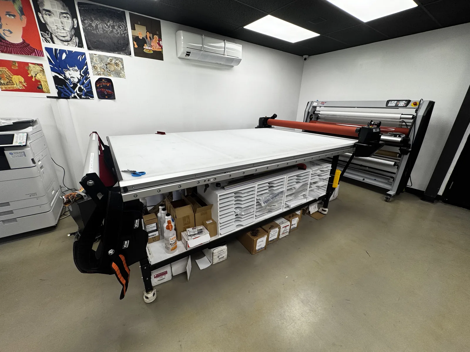 96" × 48" flatbed laminator